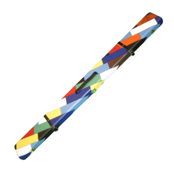 Snooker Lederkoffer 3/4 patch Längsstreifen bunt